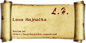 Lexa Hajnalka névjegykártya